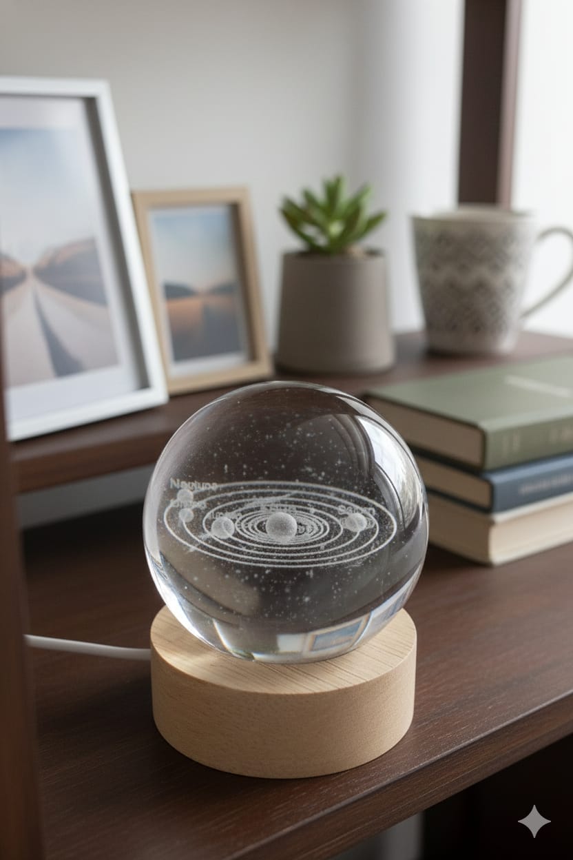 Solar System - Crystal Lamp