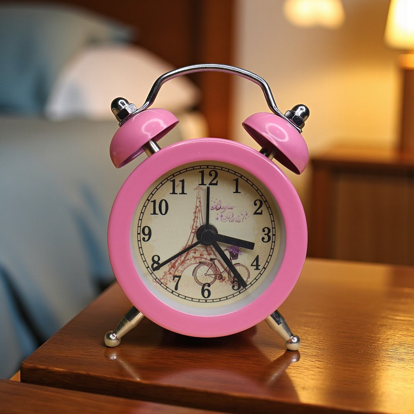 Metal Mini Alarm Clock - Pink