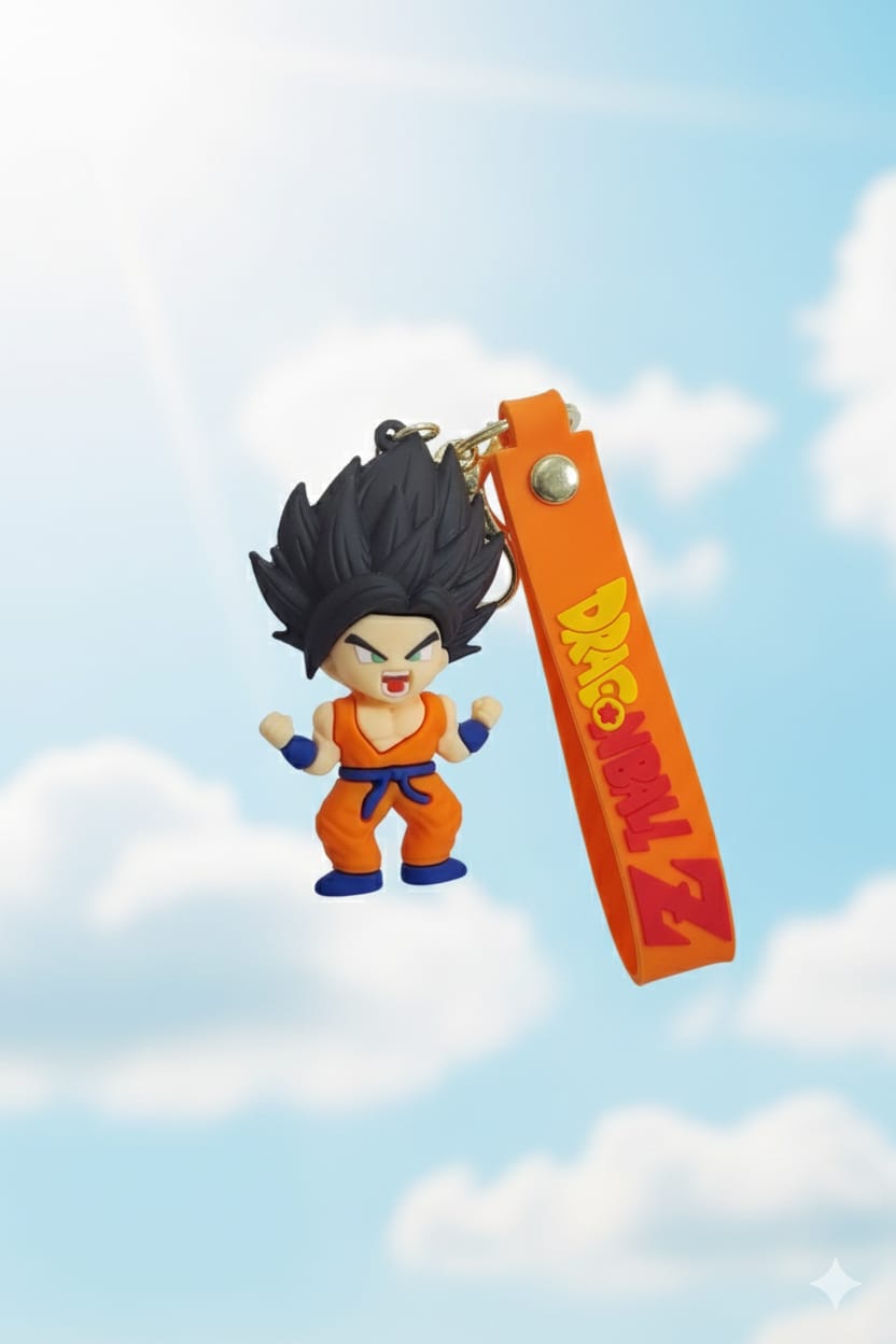 Silicone Dragon Ball Z Goku Keychain