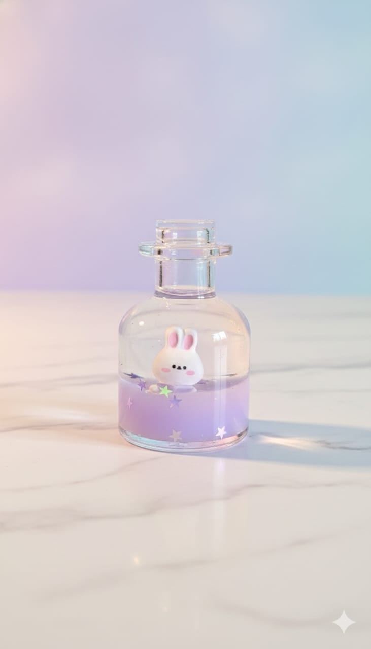 Bunny Glow Bottle - Paper Wieght Floting