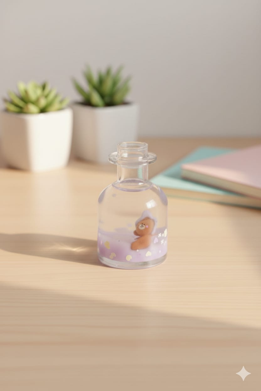 Teddy Glow Bottle - Paper Wieght Floting