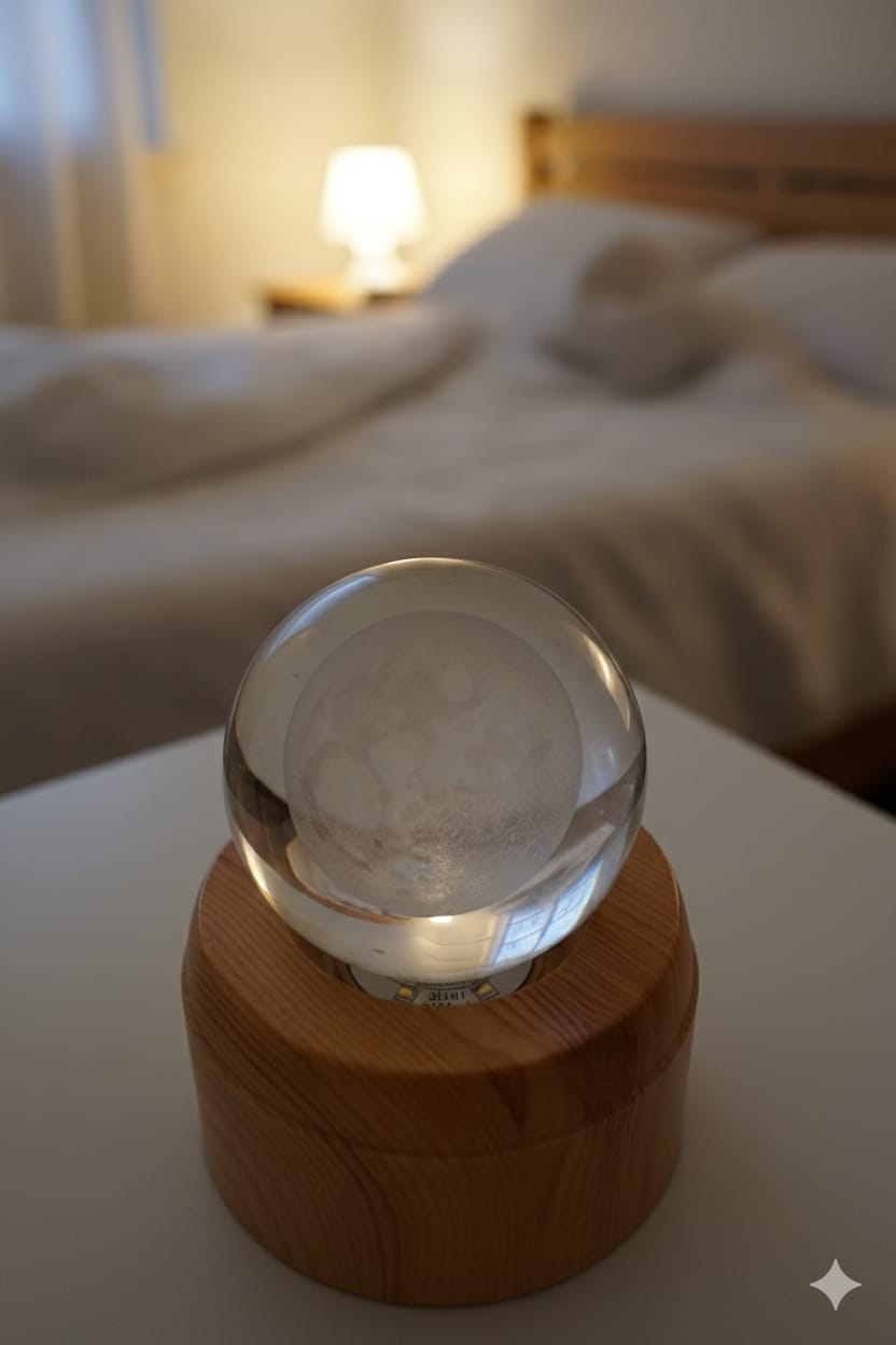 Moon Crystal Big Lamp - Rotating