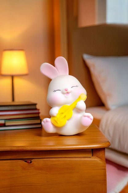 Cute Mini Guitar Rabbit - Night Lamp