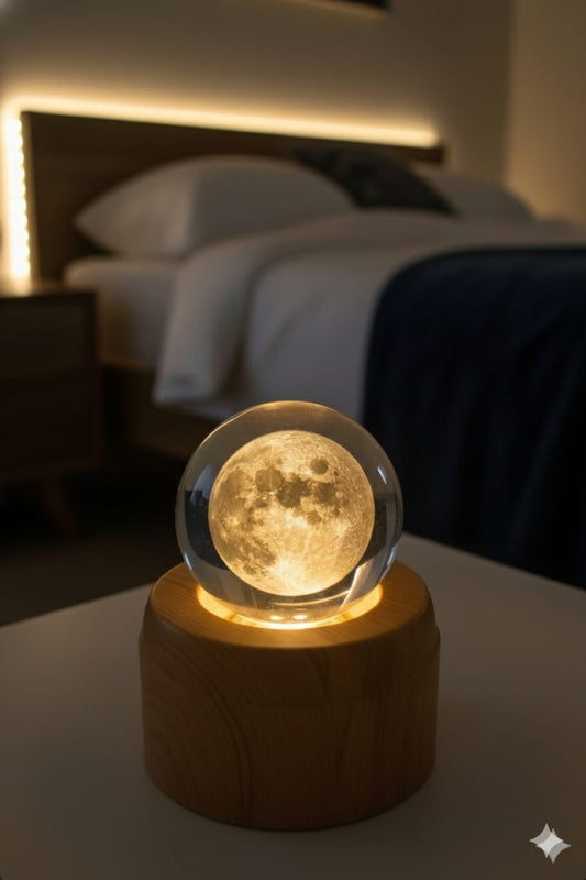 Moon Crystal  Big Lamp - Rotating