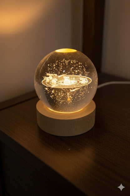 Solar System - Crystal Lamp