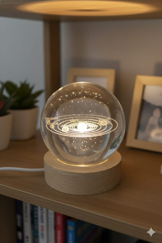 Solar System - Crystal Lamp