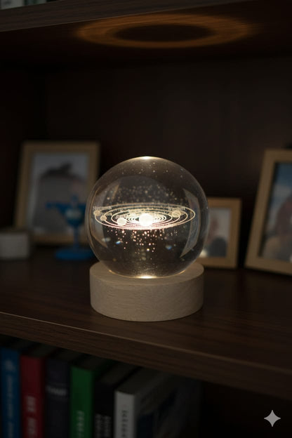 Solar System - Crystal Lamp