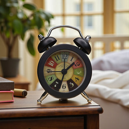 Metal Mini Alarm Clock - Black