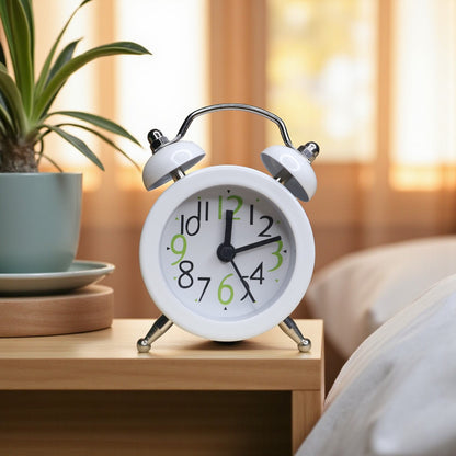 Metal Alarm Clock - White