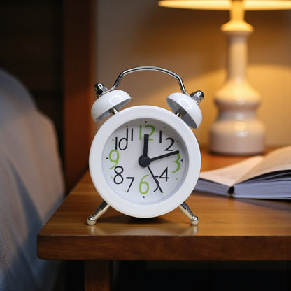 Metal Alarm Clock - White