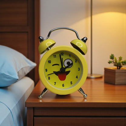 Metal Mini Alarm Clock - Yellow