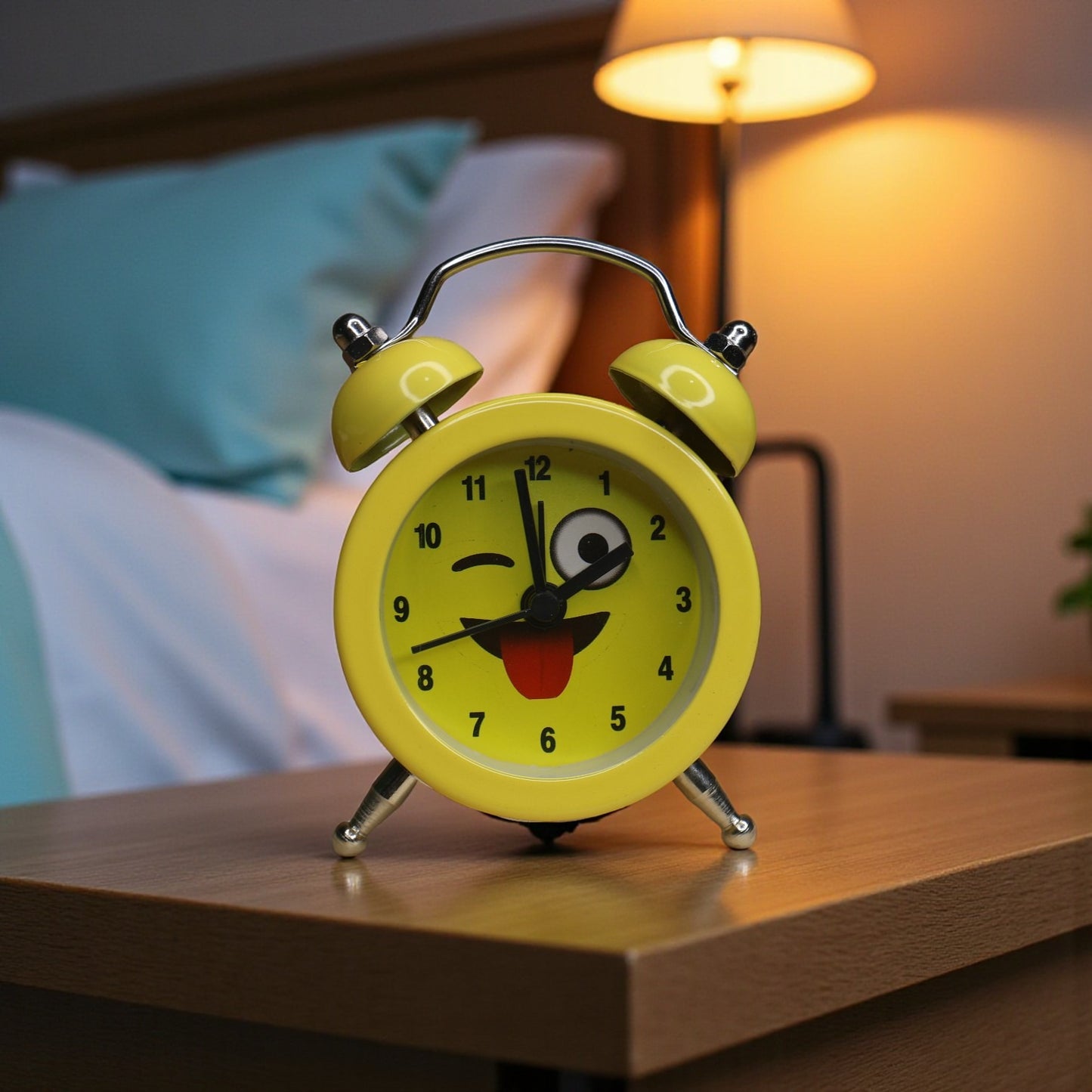 Metal Mini Alarm Clock - Yellow