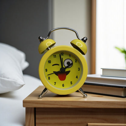 Metal Mini Alarm Clock - Yellow