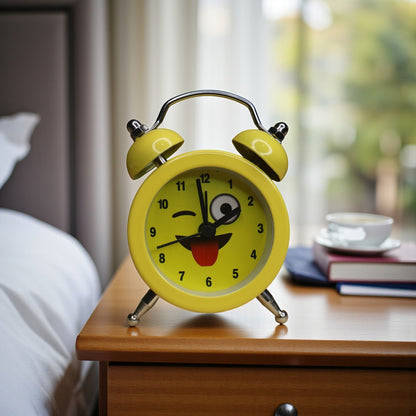 Metal Mini Alarm Clock - Yellow