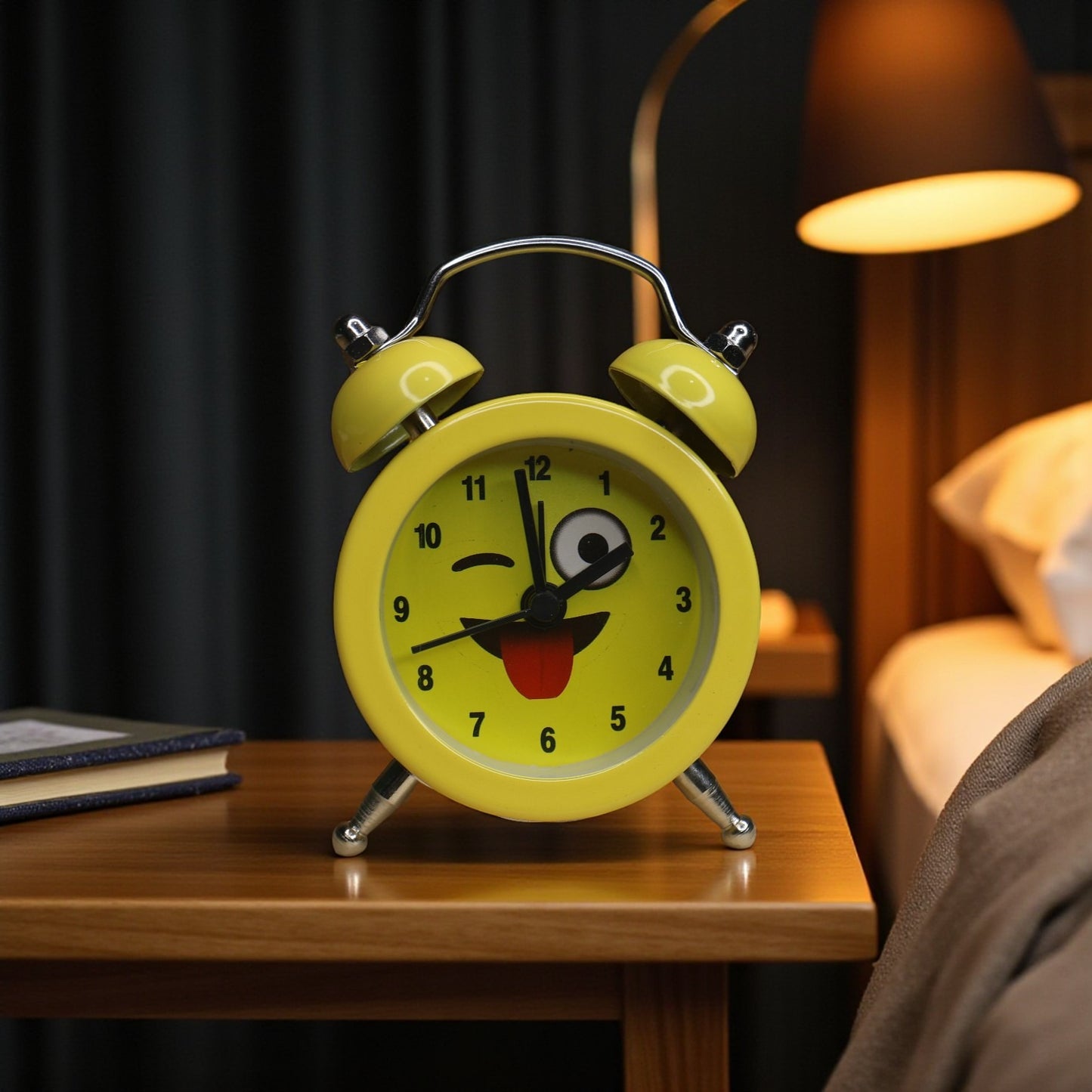 Metal Mini Alarm Clock - Yellow