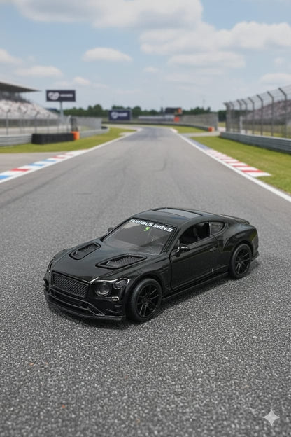 Die Cast Metal Car With Pull Back - Black