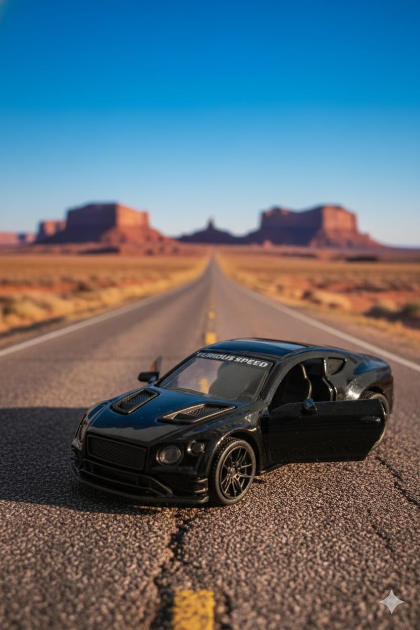 Die Cast Metal Car With Pull Back - Black