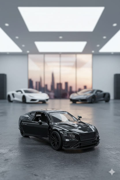 Die Cast Metal Car With Pull Back - Black