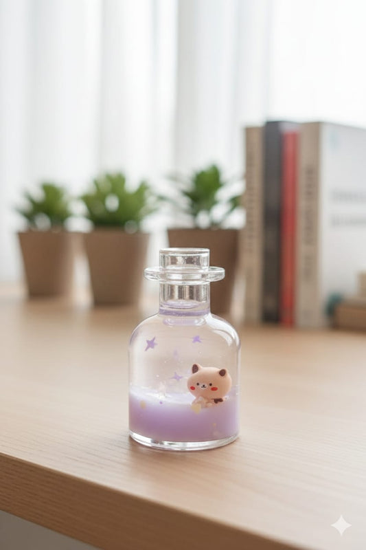 Purple Glow Bear Potion - Paper Weight Floting