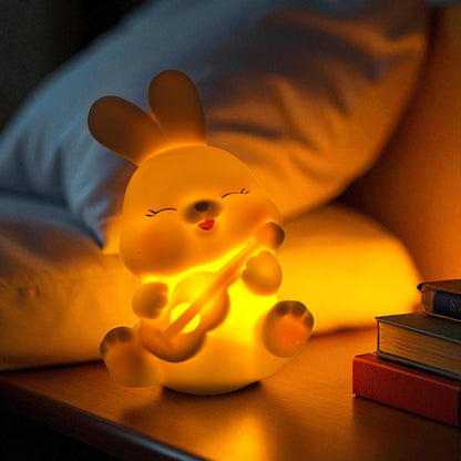 Cute Mini Guitar Rabbit - Night Lamp [ Set Of 3 ]