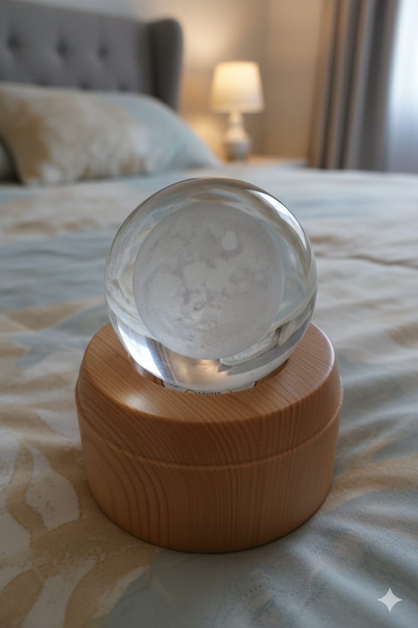 Moon Crystal  Big Lamp - Rotating
