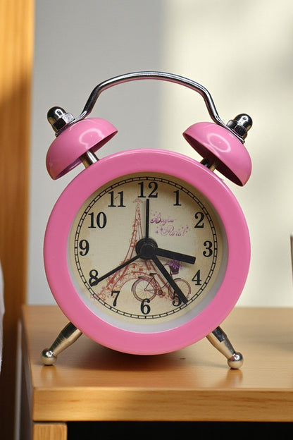 Metal Mini Alarm Clock - Pink