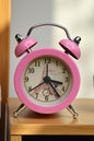 Metal Mini Alarm Clock - Pink