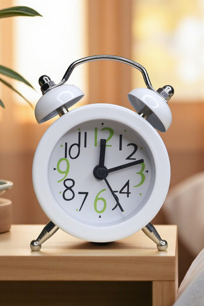 Metal Alarm Clock - White