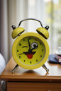 Metal Mini Alarm Clock - Yellow