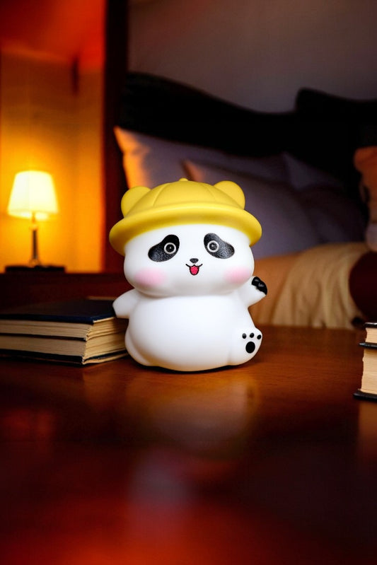 Cute Mini Bamboo Yellow Cap Panda - Night Lamp